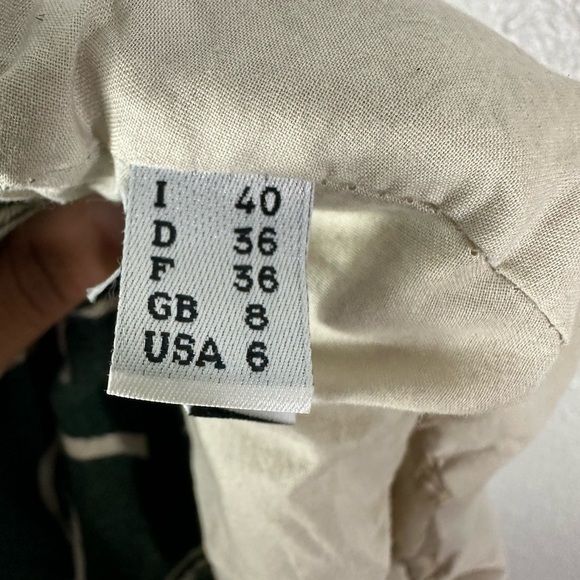 Moschino Cheap and Chic Blazer Green Floral Print Linen Size 6 - Picture 3 of 8